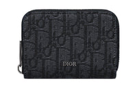 DIOR Oblique Jacquard Fabric Card Holder Men's Black