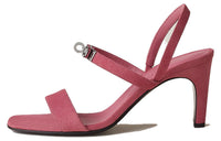 HERMES Glamour One Strap Sandals 7.6cm Women's Rose Red