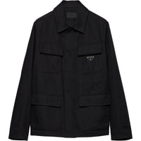 PRADA Triangle Logo Straight Hem Jacket
