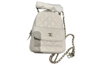 CHANEL Calfskin Backpack Mini Women's White