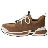 HERMES Just Low Top Casual Shoes Men's Brown
