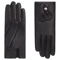 HERMES Lambskin Cashmere Brushed Other Gloves Women's Black/Brown
