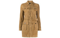 SAINT LAURENT Long Sleeved Dress Women's Brown