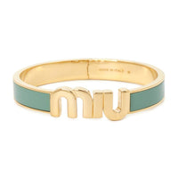 MIU MIU Metal, Enamel Bangles Women's Mint