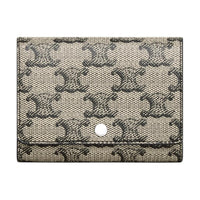 CELINE Triomphe Canvas Card Holder Men's Light Umber