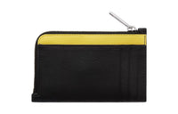 DIOR KAWS Collaboration Calfskin Coin Purses Card Holders Men's Black