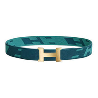 HERMES Nylon Belt Men's Indigo Width: 3.8CM