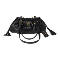 MIU MIU Nappa Leather Handbag, Shoulder Bag Women's Black