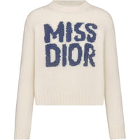 DIOR FW24 Cashmere Sweater Women's Ecru