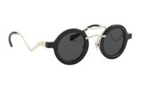 MIU MIU Acetate Round Sunglasses Women's Black