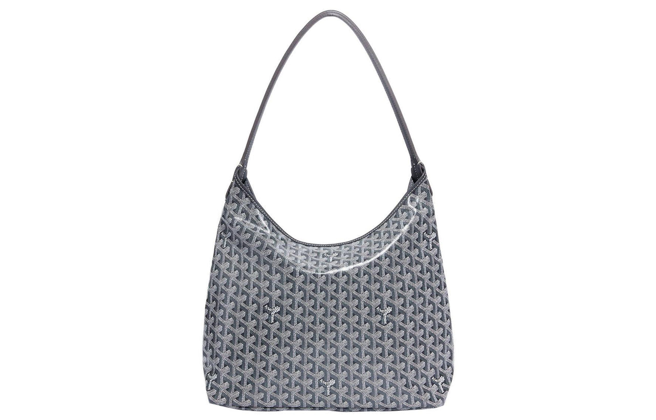 GOYARD Bohème Hobo Canvas With Leather Hobo Bag Shoulder Bag Shoulder Bag Women's Gray/Yellow Small Heart Edition