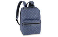 LOUIS VUITTON Cow Leather Backpack Men's Blue