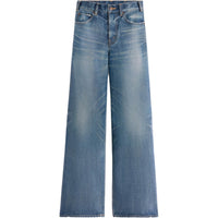 CELINE Flared Surf Jeans In Union Wash Denim