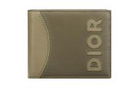 DIOR Smooth Calf Leather Wallet Men's Green