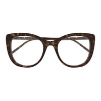 SAINT LAURENT Irregular Shape Eyeglass Frames Women's Tortoiseshell