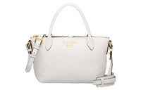 PRADA Calfskin Leather Crossbody One Shoulder Handbags Women's White