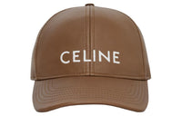 CELINE Cotton, Sheepskin Baseball Caps Women's Caramel