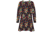 SAINT LAURENT Confetti-Print Flared Dress