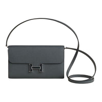 HERMES Constance To Go Epsom Leather Wallet, Handheld Shoulder Bag, Crossbody Bag Women's Gray