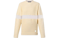 LOUIS VUITTON Tulle Insert Knit Pullover Knitwear Women's Light Yellow