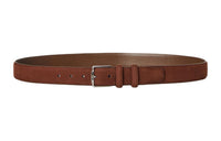 Loro Piana Solid Color Design Pin Buckle Leather Belts Men's Brown Width: 3.2CM