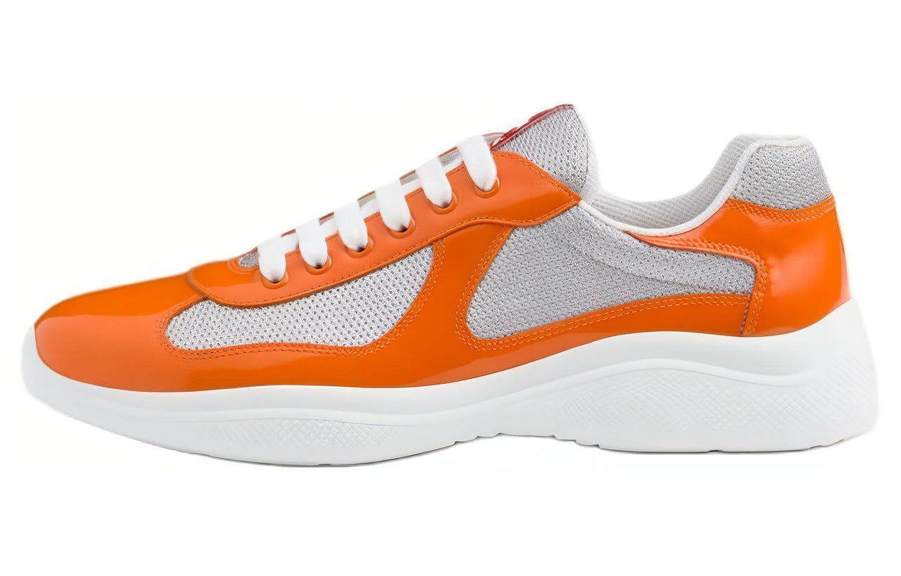 PRADA America's Cup Low-Top Casual Shoes Men's White Orange