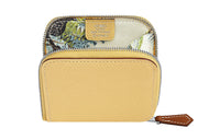 HERMES Silk'In Epsom Calfskin Silk Lining Coin Purse Women's Yellow/Multicolor