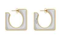 SAINT LAURENT Split Square Hoop Earrings