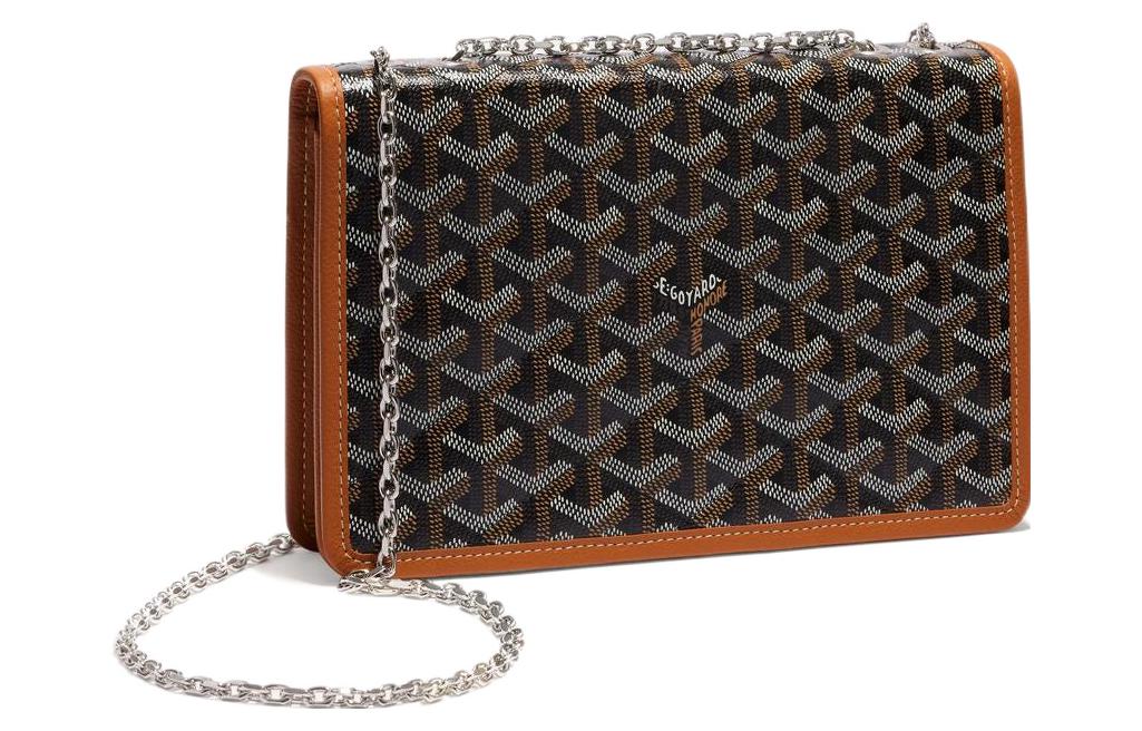 GOYARD Alexandre III Canvas With Leather Shoulder Bag Crossbody Bag Women's Black Brown