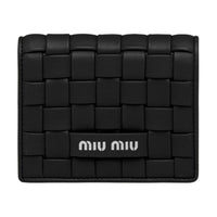 MIU MIU Sheepskin Wallet Men's Black