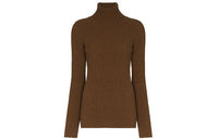 SAINT LAURENT Slim Fit Sweater Women's Brown