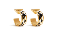 PRADA Metal Earrings Women's Gold
