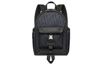 DIOR Technical Fabric With Grain Cow Leather Backpack Regular Kids' Black