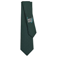 HERMES Mulberry Silk Ties Unisex Green