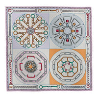 HERMES Cashmere Mulberry Silk Shawls Women's Mixed Gray/Parma Purple