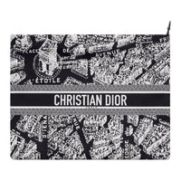 DIOR DiorTravel Technical Fabric Clutch Women's Black/White