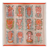 HERMES Mulberry Silk Silk Scarves Women's Pink Apricot