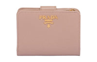 PRADA Saffiano Leather Wallet Small Size Women's Dark Pink