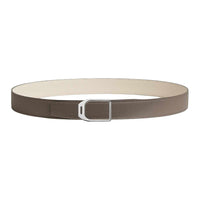 HERMES Calfskin Leather Belts Men's Gray Width 3.2CM