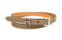 HERMES Leather Belts Women's Umber