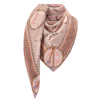 LOUIS VUITTON Silk Wool Shawls Women's Pink