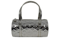 LOUIS VUITTON Papillon Vinyl Handbag Women's Silver