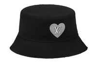 LOUIS VUITTON Cotton Bucket Hats Unisex Black/Blue