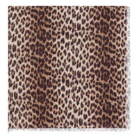 SAINT LAURENT Modal Knit Scarves Unisex Brown