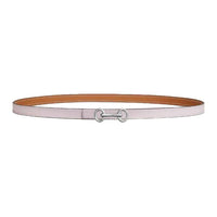 HERMES Metal Leather Belts Women's Gold/Light Purple Width: 1.3cm