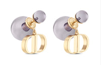 DIOR Earrings Women's Purple/Gold
