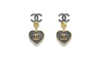 CHANEL - Earrings Unisex Gold/Black