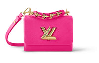 LOUIS VUITTON Twist Leather Shoulder Bag Crossbody Bag Small Size Women's Pink