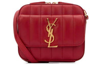 SAINT LAURENT Lambskin Camera Bag Shoulder Bag Crossbody Bag Women's Red