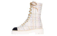 CHANEL Ankle Boots Women's Ivory